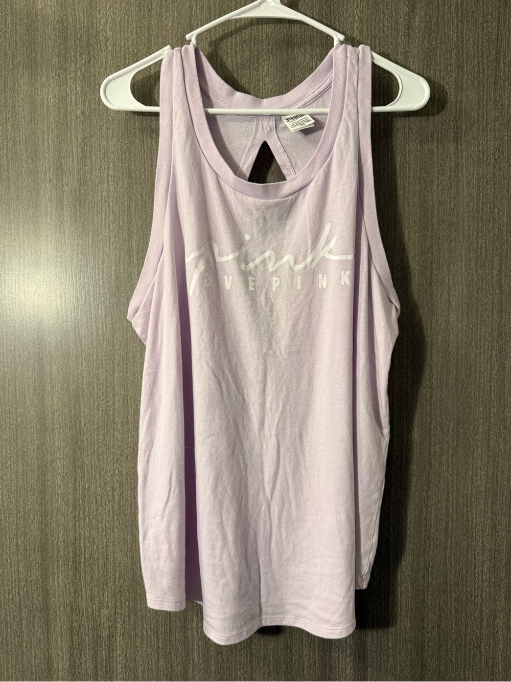 PINK Victoria's Secret Light Lavender Logo Tank